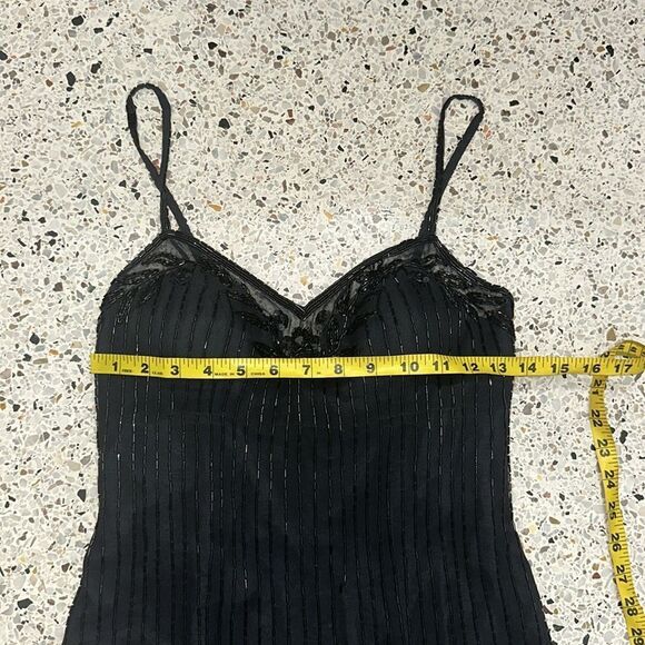 Lillie Rubin silk black beaded gown dress maxi dress 6 - Picture 6 of 10